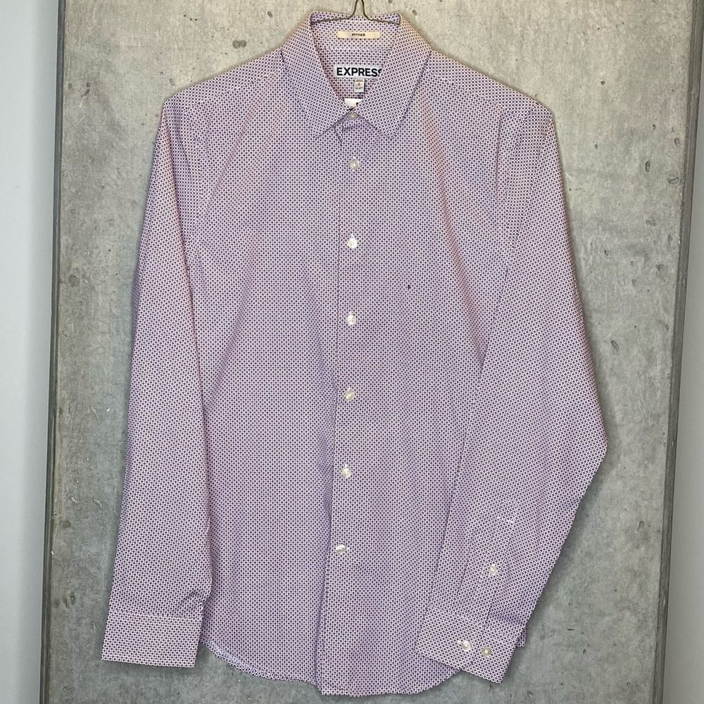 EXPRESS fitted long sleeve dress shirt